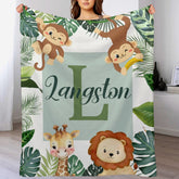 Personalized Baby Blankets for Boys Girls - Jungle Bulletin, Names of Our Friends